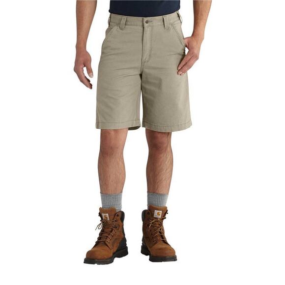 Carhartt Mens Rugged Flex Relaxed Fit Canvas Work Shorts 44 Inseam 11” Tan - Picture 3 of 8